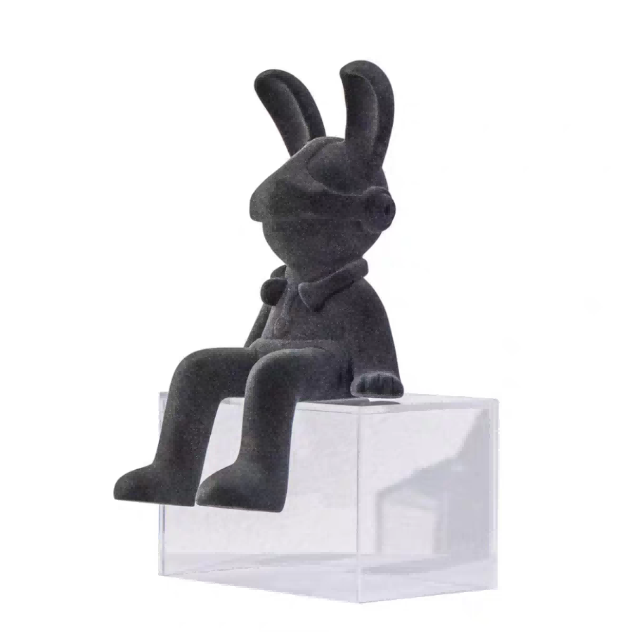 Rabbit figurine (with cover)