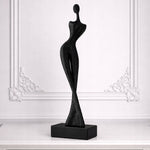 Retro-style elegant lady figurine large gold size